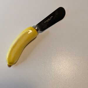 Vintage Fruit Kitsch Banana Butter Knife / Cheese Spreader